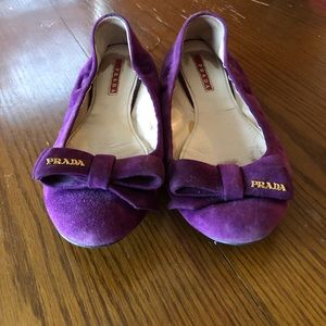 Purple Prada flats